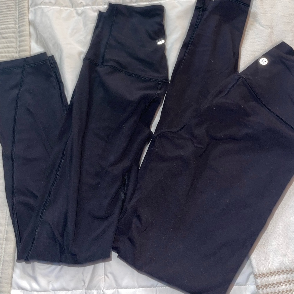 2 lululemon leggings size 4